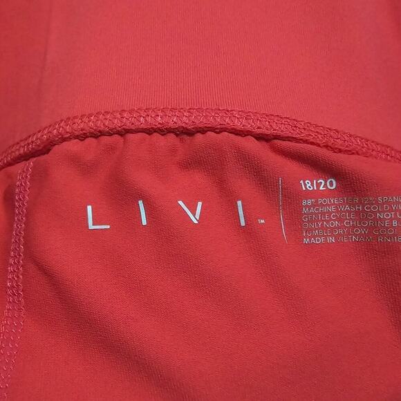 Lane Bryant Livi‎ Stretch Coral Leggings Plus Size 18 / 20 2X - Picture 4 of 5